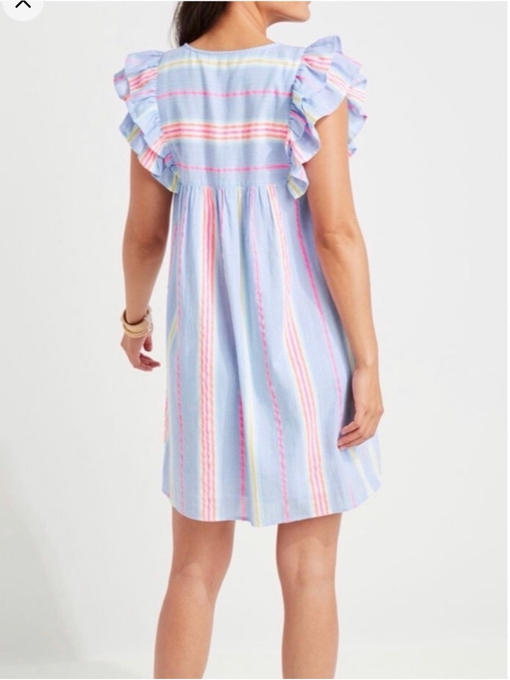 VINEYARD VINES St Barths Tunic Fluttered Mini Striped Dress Sz S - Picture 6 of 6